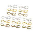 Novelty Fashion Modern Design Floral Number 8 Shaped DIY Jewelry Findings 15 Pcs Silver&Gold&Yellow Gold with Romantic Love Letters