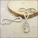 Novelty Fashion Modern Design Floral Number 8 Shaped DIY Jewelry Findings 15 Pcs Silver&Gold&Yellow Gold with Romantic Love Letters