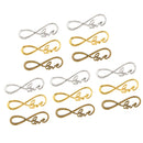 Novelty Fashion Modern Design Floral Number 8 Shaped DIY Jewelry Findings 15 Pcs Silver&Gold&Yellow Gold with Romantic Love Letters