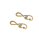 Novelty Fashion Modern Design Floral Number 8 Shaped DIY Jewelry Findings 15 Pcs Silver&Gold&Yellow Gold with Romantic Love Letters