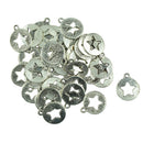 30 Pieces Tibetan Silver Hollow Star Round Pendant DIY Findings Crafts Jewelry
