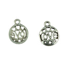 50pcs Tibetan Silver Pendant Charms DIY Findings Crafts Hollow Star Heart LOVE Vintage Family Jewelry