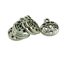 50pcs Tibetan Silver Pendant Charms DIY Findings Crafts Hollow Star Heart LOVE Vintage Family Jewelry