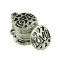 50pcs Tibetan Silver Pendant Charms DIY Findings Crafts Hollow Star Heart LOVE Vintage Family Jewelry
