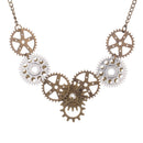 Lots Multi-size Ancient Golden And Silver Gear Steampunk Pendant Necklace