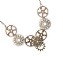 Lots Multi-size Ancient Golden And Silver Gear Steampunk Pendant Necklace
