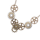 Lots Multi-size Ancient Golden And Silver Gear Steampunk Pendant Necklace