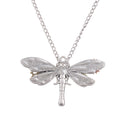 Vintage Rock Multigear And Dragonfly Shaped Steampunk Dangle Pendant Necklace with Long Adjustable Chain Choker