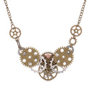 Ornate Sunflower Personality Gear Steampunk Chain Necklace for Women Men 1Pc