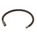 PU Leather Rainbow Braided Stainless Steel Magnet Clasp Bracelet Gay Pride LGBT Bracelet