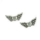 50pcs Heart Angel Wing Shape Charms Pendant For DIY Jewelry Crafting Bracelet Necklace Making Findings
