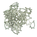 50Pcs Tibetan Silver Alloy Water Drop Pattern Pendant Charm DIY Jewelry