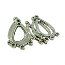 50Pcs Tibetan Silver Alloy Water Drop Pattern Pendant Charm DIY Jewelry