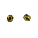 10Pcs Halloween DIY Jewelry Engraved 3D Rose Flower Skull Head Spacer Beads