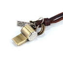 Lots Pendant Whistle Cross Circles Pendant Adjustable PU Leather Necklace Unisex Jewelry