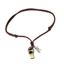 Lots Pendant Whistle Cross Circles Pendant Adjustable PU Leather Necklace Unisex Jewelry