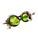 Antique Steampunk Goggles with Magnifying Lenses Welding Glasses Green Lens