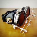 Steampunk Goggles Glasses Welding Cyber Punk Biker Gothic Rave Cosplay