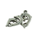 50pcs Antique Double Dolphins Charms Pendants For Necklace Bracelet DIY