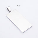 LGBT Gay Lesbian Pride Stainless Steel Rectangle Rainbow Dog Tag Pendant Beads Chain Necklace