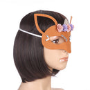 Halloween Masquerade Costume Cosplay Women Adult Child Colorful Lace Flower White Rhinestone Fox Shaped Orange Blanket Eyemask