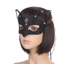Halloween Masquerade Costume Cosplay Women Adult Child Silver Rose Flower Rhinestone Drill Fox Shaped BlackBlanket Eyemask