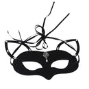 Halloween Masquerade Costume Cosplay Women Adult Child Silver Rose Flower Rhinestone Drill Fox Shaped BlackBlanket Eyemask