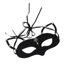 Halloween Masquerade Costume Cosplay Women Adult Child Silver Rose Flower Rhinestone Drill Fox Shaped BlackBlanket Eyemask