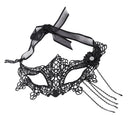 Stunning Gothic Black Lace One Side Chain Fringed Mask Ball Carnival Masquerade Eyemask Halloween Party Costume