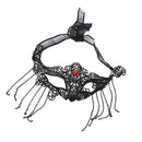 Gothic Black Lace Half Face Dangle Tassel Fox Design Mask Carnival Masquerade Eyemask Lady Fashion