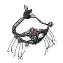 Gothic Black Lace Half Face Dangle Tassel Fox Design Mask Carnival Masquerade Eyemask Lady Fashion