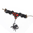 Halloween Court Spider Flower Black Lace Gothic Vintage Party Bracelet Ring