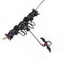 Halloween Court Bat Flower Black Lace Gothic Vintage Party Bracelet Ring