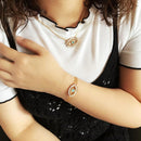 Shiny CZ Crystal Evil Eye Pendant with Chain Lady Lucky Charms Fashion Jewelry