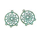 Pack of 20 Vintage Hollow Dream Catcher Charms Pendants Connectors DIY Jewelry Finding Green