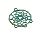 Pack of 20 Vintage Hollow Dream Catcher Charms Pendants Connectors DIY Jewelry Finding Green