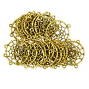20 Pieces Vintage Gold Round Hollow Dream Catcher Charms Pendants Connectors DIY Jewelry Finding Crafts