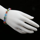 8mm Colorful Coloured Glaze Beads Mix Collocation Colorful Elastic Bracelet