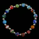 8mm Colorful Coloured Glaze Beads Mix Collocation Colorful Elastic Bracelet