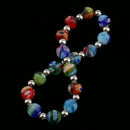 8mm Colorful Coloured Glaze Beads Mix Collocation Colorful Elastic Bracelet