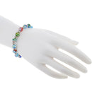 8mm Colorful Coloured Glaze Beads Mix Collocation Colorful Elastic Bracelet