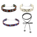 4pcs Fashion Multi-Element Charms Women Choker Necklaces Gothic Punk Jewelry