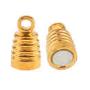 10pcs Bling DIY Jewelry Snaps Magnetic Clasps Spiral Shape Buckle for Unisex Necklace Bracelet Silver Gold