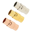 3 Sets 6mm Magnetic Leather-Kumihimo Cord Chain End Tube Clasps DIY Crafts