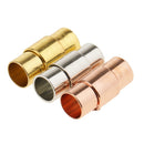3 Sets 6mm Magnetic Leather-Kumihimo Cord Chain End Tube Clasps DIY Crafts