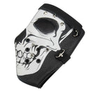 Black & White Big Skeleton Skull Mask PU Leather Eye Masks Motorcycle Cosplay Props