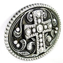 Classic Cross Metal Crystal Rhinetone Belt Buckle Western Cowboy Novelty Accessories