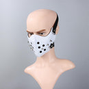 Leather Rivet Half Face Steampunk Sports Protective Cosplay Motocycle Biker Mask White