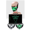 Gothic Skeleton Skull Head PU Leather Half Face Mask Dust Mask Motorcycle