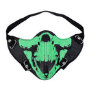 Gothic Skeleton Skull Head PU Leather Half Face Mask Dust Mask Motorcycle